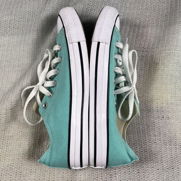 Converse Chuck Taylor All Star Low Top Sneakers Womens 7.5 Teal Turquoise Canvas - Picture 6 of 13